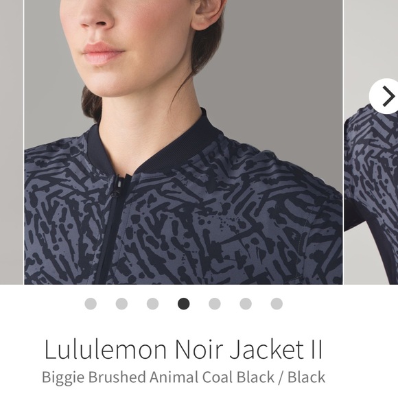 Lululemon Noir Jacket Sz 8 Lightweight, Thumbholes, Mesh, Black Animal Print - Picture 14 of 14